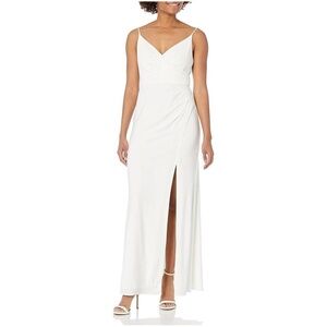 Adrianna Papell Jersey Draped Gown - size 14